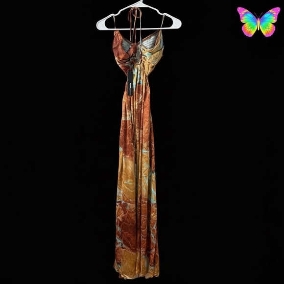 NWT Strapless Dress in Brown and Gold. Fast ๐๐ฆ - Picture 11 of 15